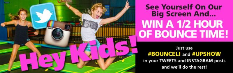 BounceSport's tweet photo. Tonight & Tomorrow: Jump n Glow! and Win a free 1/2hour of Bounce time use #upshow #bounceli https://t.co/XODl1JvA6o https://t.co/ocvEbgtWwH