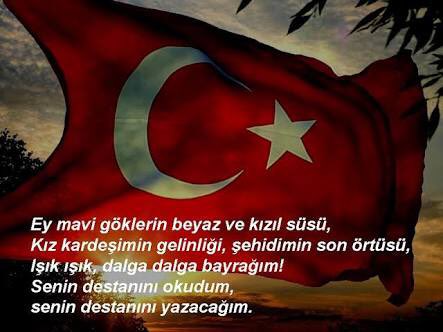 #BayrakŞiiri Tüm arkadaşlarımız bayrak şiirinin ders kitaplarına konulmasına destek olmalıdır.