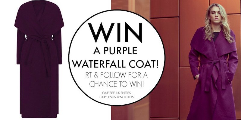 #WIN RT &amp; follow <a href="/cocoandcleo/">Coco and Cleo</a> for a chance to win a Waterfall coat! Ends 4pm 11.01.16 #competition #freebie