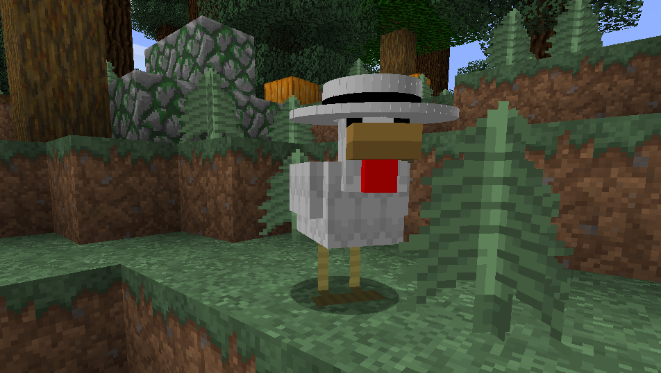 HoneyMascara_'s tweet image. Michael Jackson (smooth criminal) incarnated into this chicken xD hahahaha #pizzacraft server *runs to put the song*