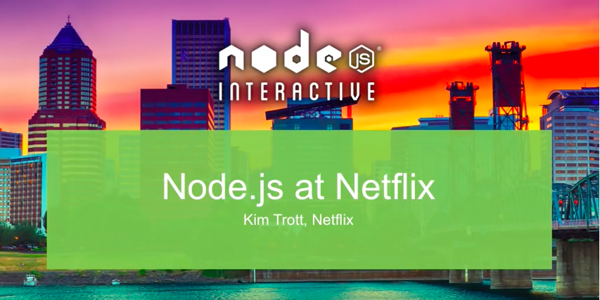 nodejs's tweet image. Netflix streams 100 million+ hrs of video/day. @ktrott00 explains how they make this happen youtube.com/watch?v=p74282…