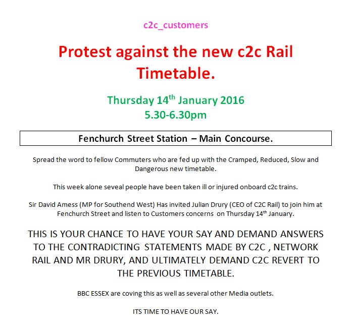 c2c_customers's tweet photo. Mr Drury - we are not going away. In the words of Sir David Amess - we are at war. https://t.co/VkfNqRzh7X