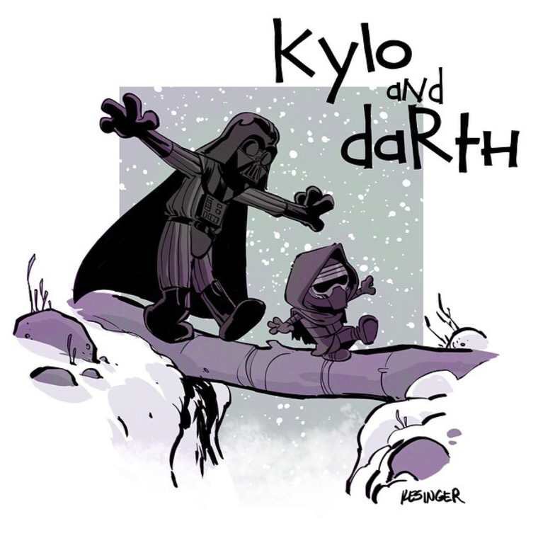 olagjeilo's tweet photo. Calvin &amp; Hobbes Star Wars, by Brian Kesinger https://t.co/qV5FlsdAhr