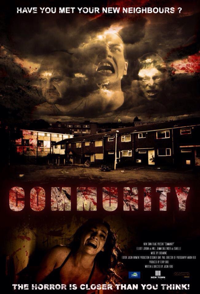 darrenpaulkent's tweet image. Proper loved being on all three posters for this movie Community ! @LionsgateTV @distribfilmsus  #horror #HOODIES