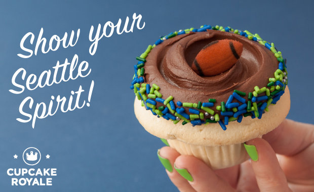CupcakeRoyale's tweet photo. Who is heading to #BlueFriday #SeahawksSendoff? Swing by a cafe & grab some treats to fuel up! #GoHawks #SEAvsMIN https://t.co/He9BM3l03Z