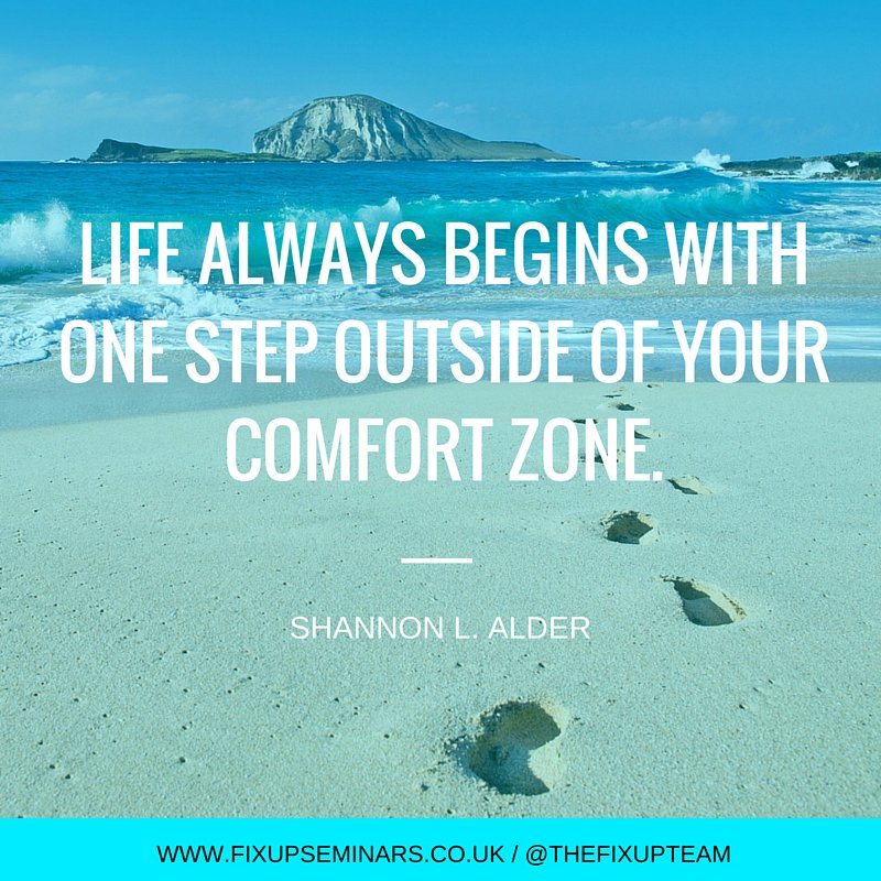 Thefixupteam's tweet photo. “Life always begins with one step outside of your comfort zone.” ― Shannon L. Alder #quotes #live #wisdom #living https://t.co/VRPU4fYNg0