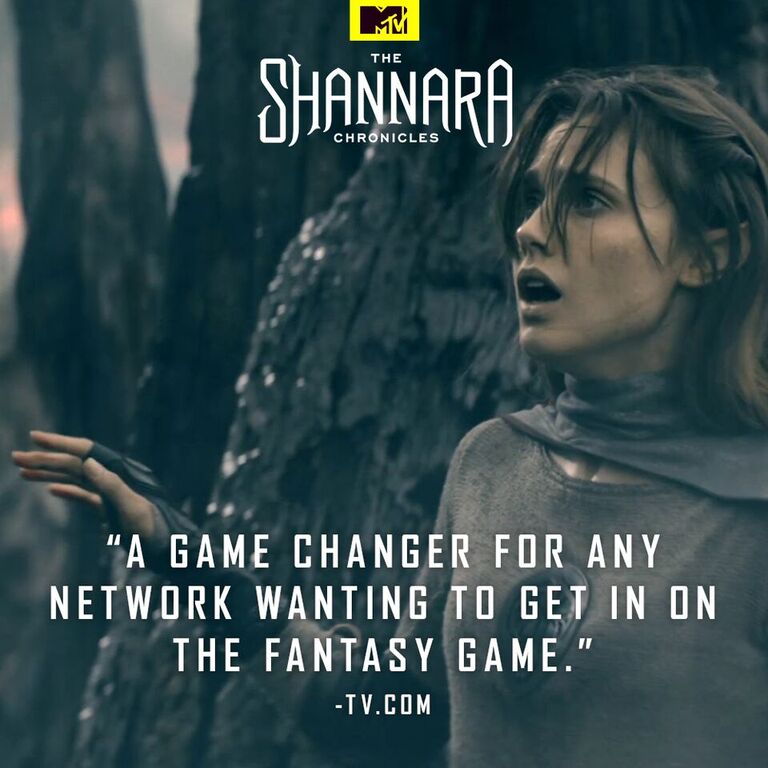 Shannara's tweet image. Thank you for the praise, @tvdotcom. Watch the first 4 #Shannara episodes on MTV.com + the @MTV App.