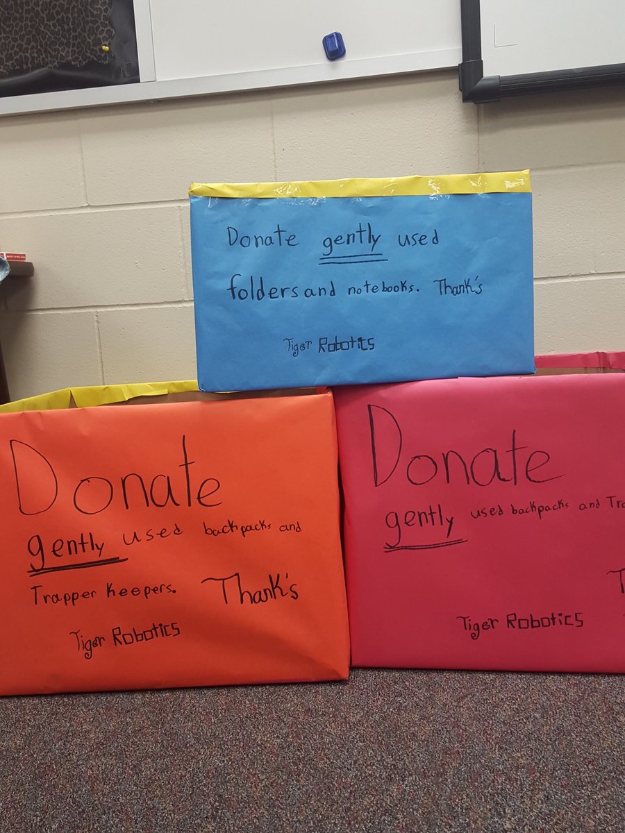 HSMSTigerTutors's tweet image. The All-Girl Tiger Robotics Team is now accepting gently used school Supply donations!! #TigerRobotics #HSMSTigers