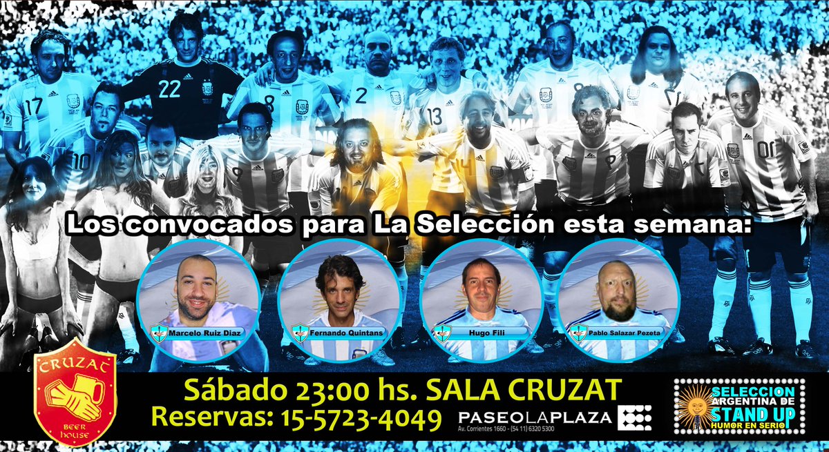 Este sábado 23 hs. Sala Cruzat. Paseo La Plaza. <a href="/quintansfer/">fernando quintans</a> <a href="/HugoFili68/">Hugo Fili</a> @magoruizdiaz y Pablo Zalazar Pezeta