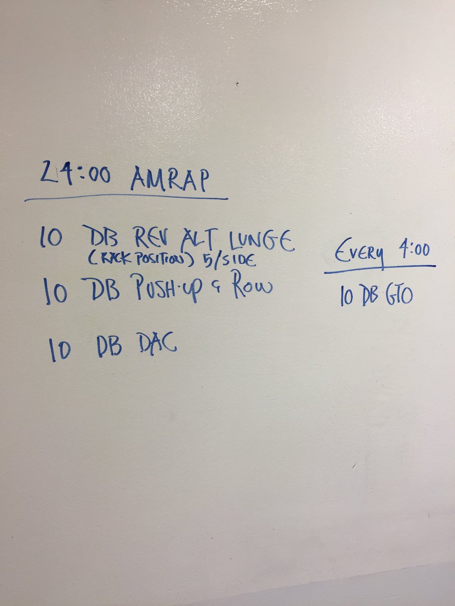 DumbbellWOD's tweet photo. Saturday Bonus DBWOD. Post your rounds #dbwod https://t.co/3tdXShHhZc