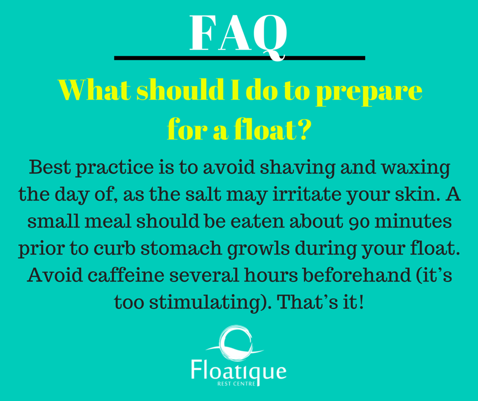 Floatique's tweet photo. FAQ Friday! What should I do to prepare for a float?? https://t.co/uCnGOXhFXB
