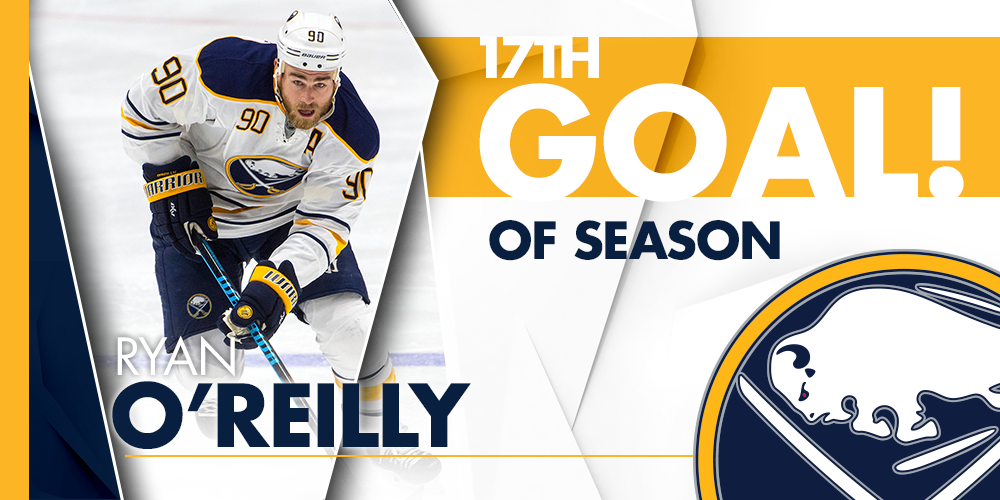 🚨 #ROR! Top shelf for Ryan O'Reilly. 8:23 left in the 3rd, all tied up 1-1! #BUFvsCHI