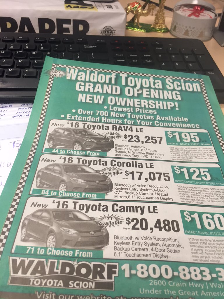 waldorftoyota's tweet photo. Look for our advertisement in this weeks paper! @washingtonpost #savingsguide https://t.co/2gkhwLBnCm