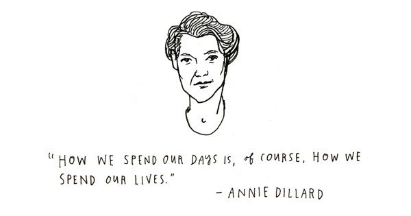 themarginalian's tweet image. Annie Dillard on choosing presence over productivity – a wonderful lens for a new year buff.ly/1RyjdDT