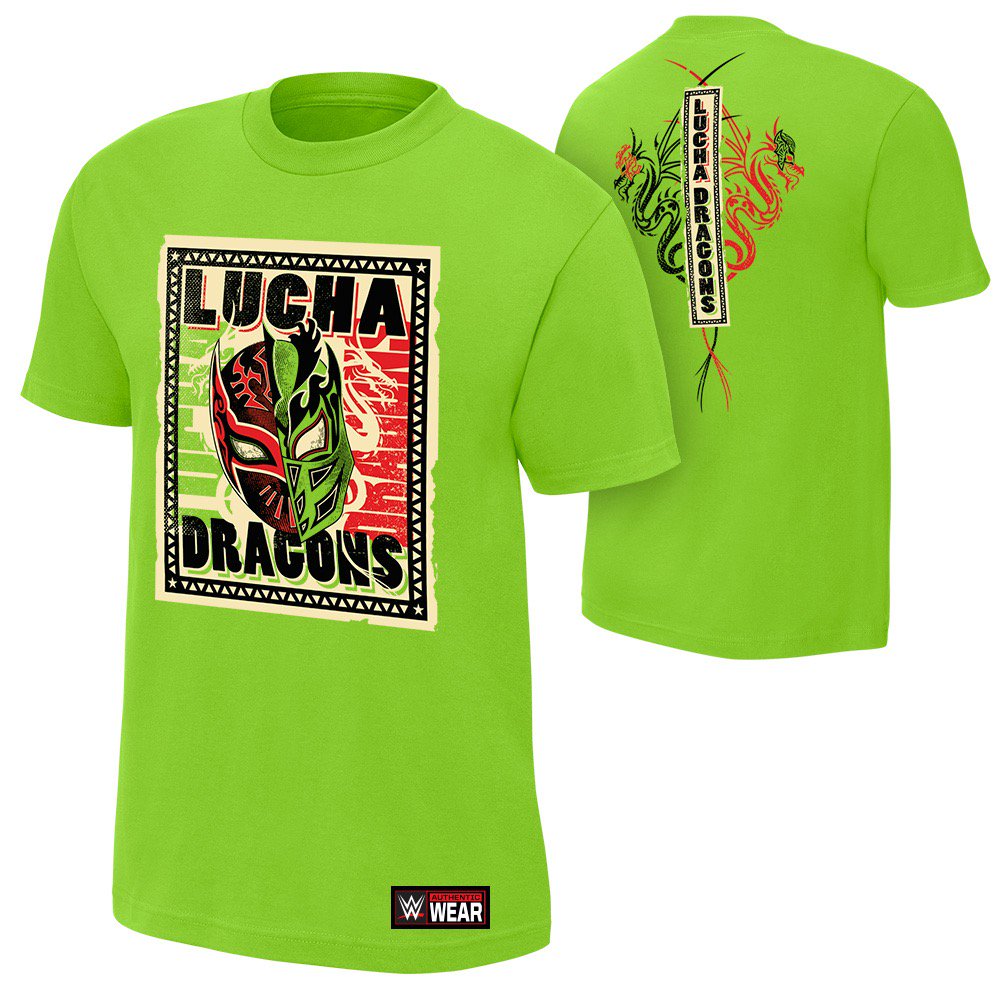 gloat's tweet photo. Get your new Lucha Dragons T-shirt available @ https://t.co/DJPrCCVxxu @WWE #followtheluchamovement #LuchaLuchaLucha https://t.co/pXjJD7AjpO