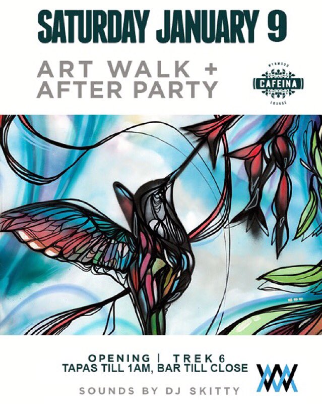 Treksix's tweet photo. Showing some works at caffeina in wynwood for artwalk https://t.co/D4mZuEZKNN