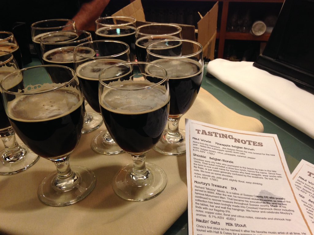 @CrookedHammock Haulin Oats milk stout for dessert <a href="/CMLFerry/">Cape May-Lewes Ferry</a> #beer dinner. Great peeps, great food, great times!