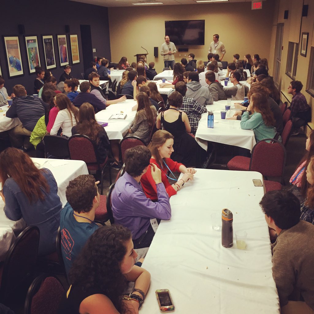 NFTYOV's tweet photo. A record 100+ teens and adults are excited to kick off an exciting and inspiring weekend at @HUCinci! #OVWinter16 https://t.co/wVOGx40xZF