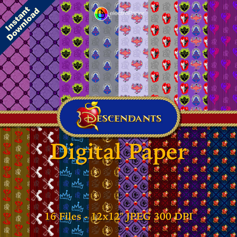 electropaper's tweet photo. DESCENDANTS, Digital Paper, A la venta en nuestra tienda @etsy https://t.co/3siYJof9tn https://t.co/ynPBmL1HFZ
