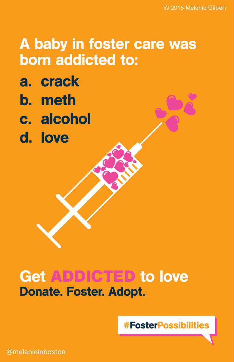 melanieinboston's tweet photo. Get addicted . . . to love
When we see the child & not the stereotype, we #FosterPossibilities https://t.co/HkUpcgqFFL