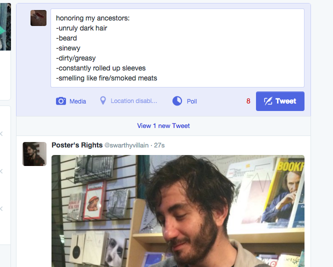 OhJamesC's tweet photo. @swarthyvillain you seem to have caught me while i was workshopping a tweet https://t.co/8smvq09e4f