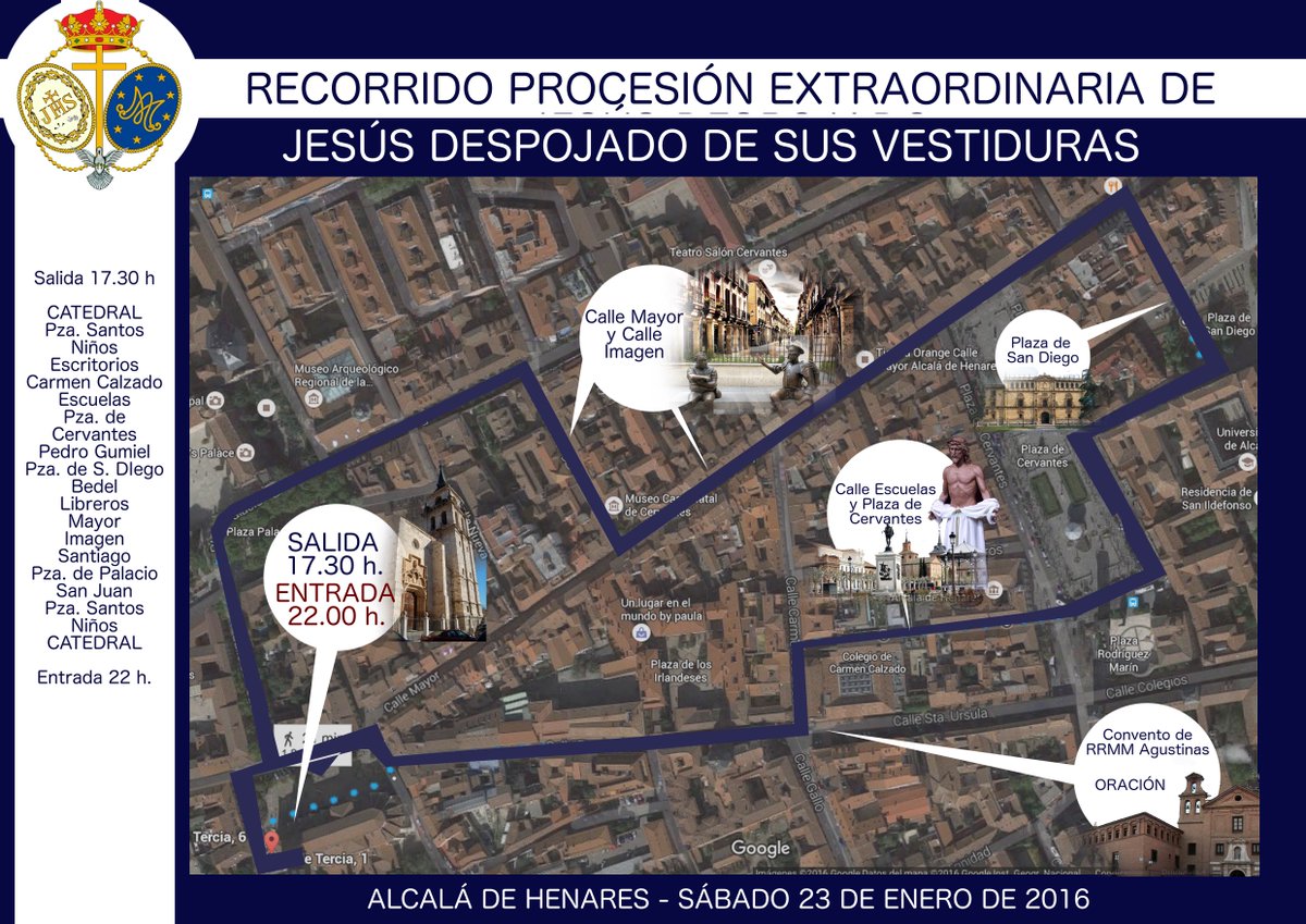 Este será el recorrido de la Procesión Extraordinaria de Jesús Despojado el 23 de Enero jesus-despojado.com/index.php/20-n…