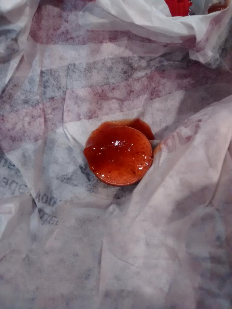 node_rb's tweet photo. Firesauce hack @tacobell part 2 drop penny in fire sauce while you eat #codemash #postcompiler https://t.co/WKfEEXP5GB