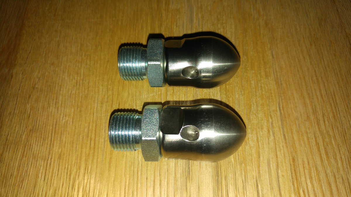 DrainConsultant's tweet photo. Couple of new shinny's courtesy of @AidanMullane #drainage #jetting #nozzel https://t.co/ebGDCywhp4