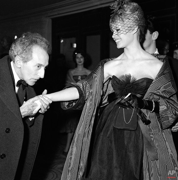 Amazing Historical Photo of Jean Cocteau with Brigitte Bardot in 1958 