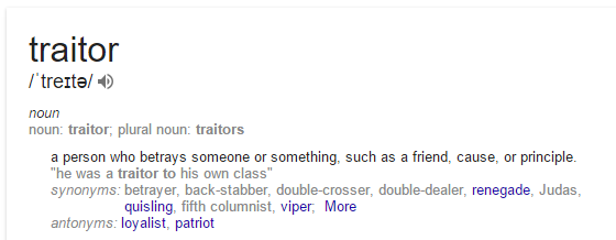 Traitor  meaning of Traitor 