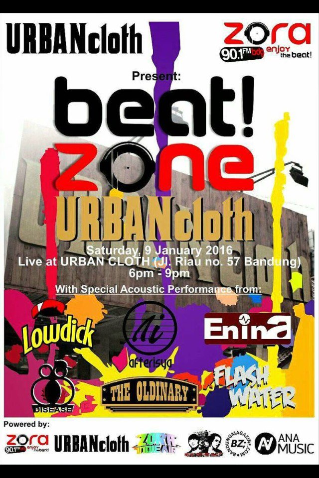 Today! <a href="/LOWDICK/">LOWDICK OFFICIAL</a> livecoustic @ Urban Cloth Jl.Riau 57 Bandung at 7.30pm, don't missed it! #enjoy