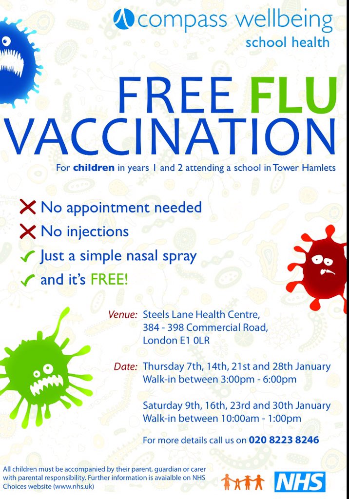 SchoolNurse2007's tweet image. Flu Vaccine session today for children in yrs 1 &amp;amp; 2 attending schools in #TowerHamlets at Steels Lane#schoolnursing