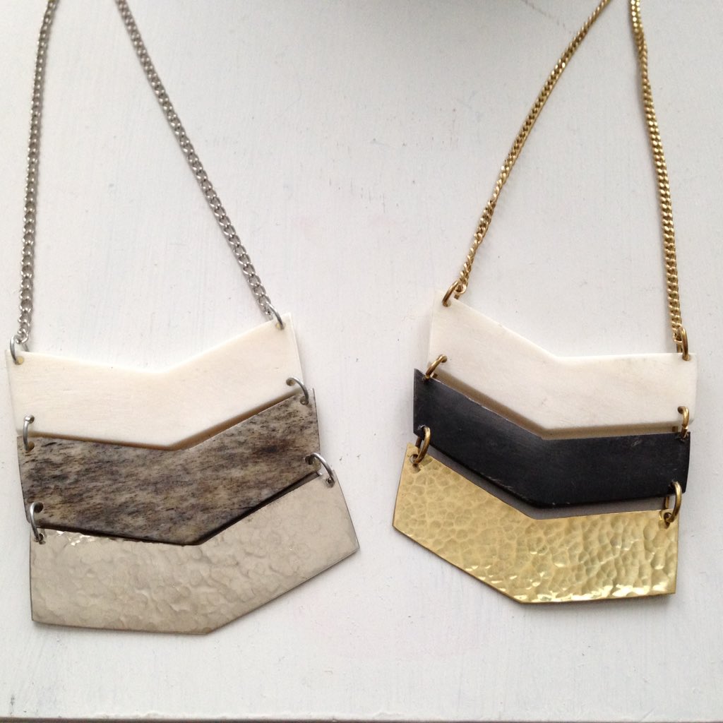 Added a second option to our popular necklace (made in #Kenya). Do you prefer the brass or the silver?