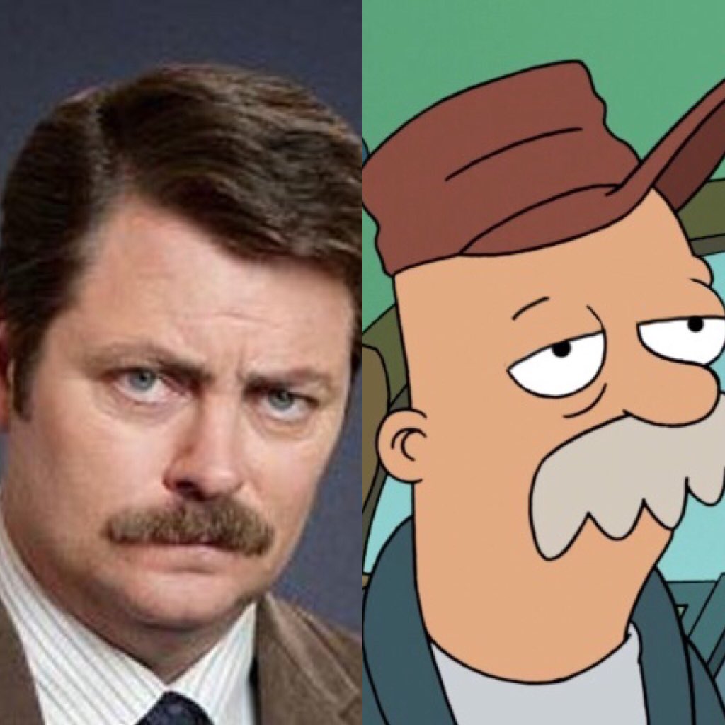 AlDrumm's tweet image. #castinggoals #nickofferman #scruffy #ronswanson