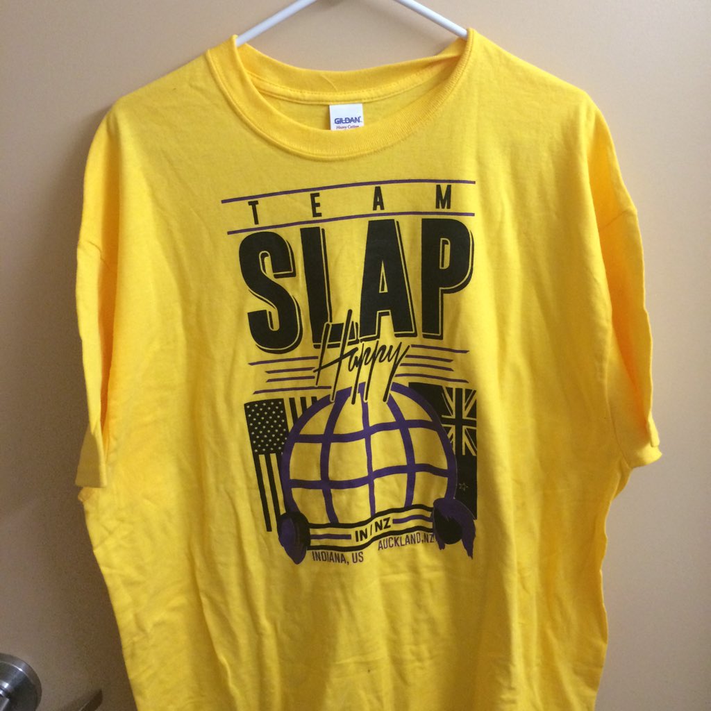 Very happy that I got to get a #TeamSlapHappy shirt tonight after being too broke to afford one last SHIMMER weekend