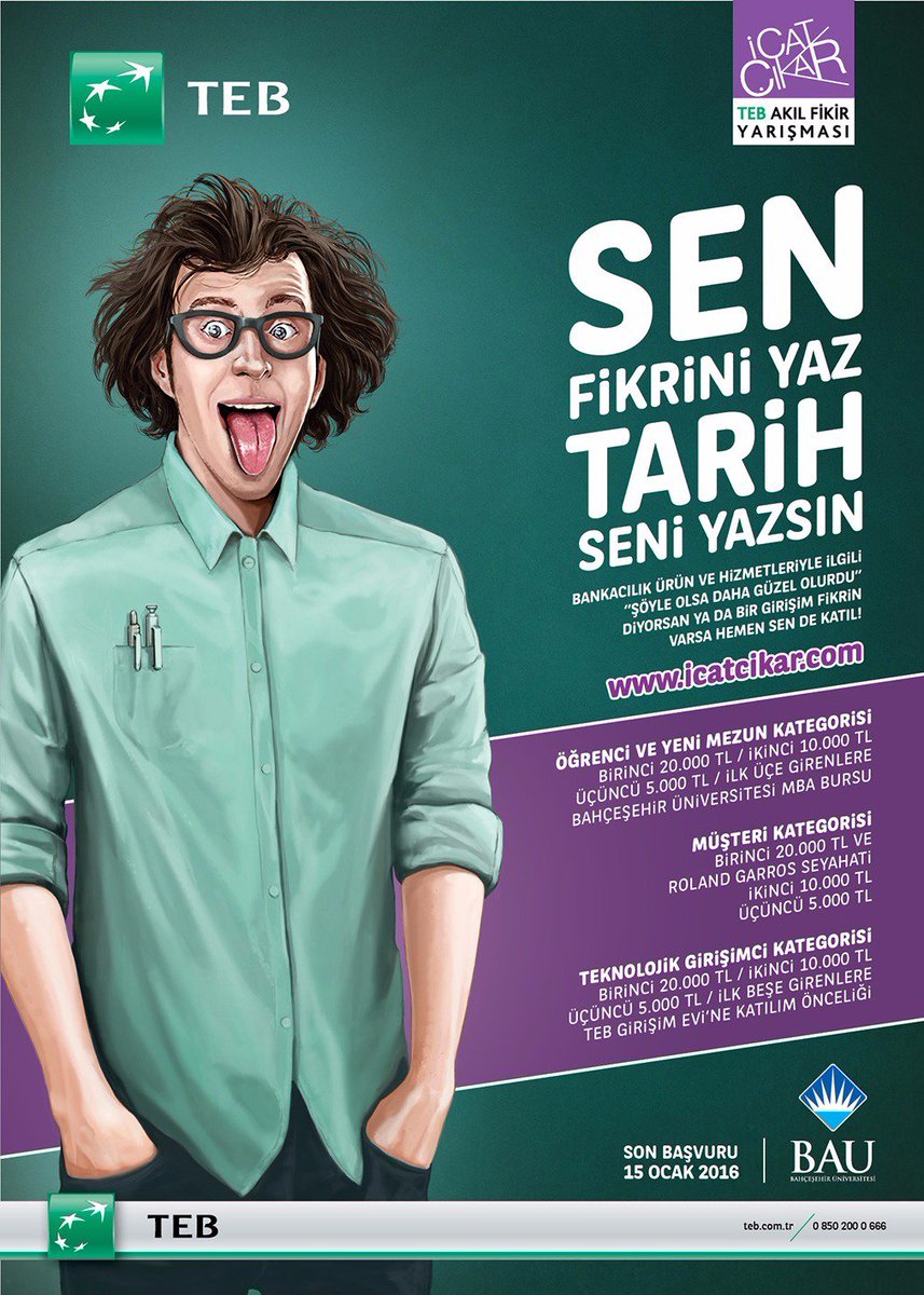 Türk Finans Sektörü’nde bir ilk olan Geleneksel TEB Akıl Fikir Yarışması’nın  bu sene dokuzuncusu düzenleniyor.