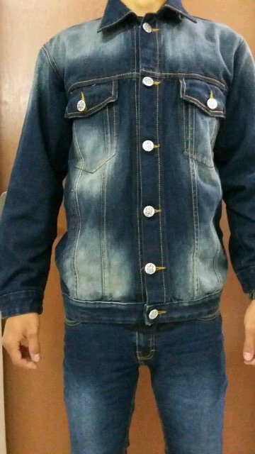 Jaket denim basic &amp; aplikasi hoodie Size M L XL idr 200rb add pin 23C2B9CA for order