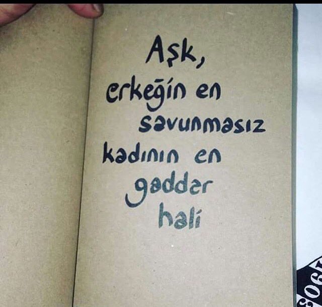 Aşk bir erkeğin en savunmasız kadının en gaddar hali 😦