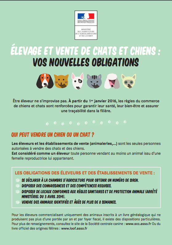 ChasseursFrance's tweet photo. Rappel des nouvelles règles pour l'#élevage et la vente de #chiens https://t.co/XqLZCZE76z https://t.co/Tw2C5dZcT9