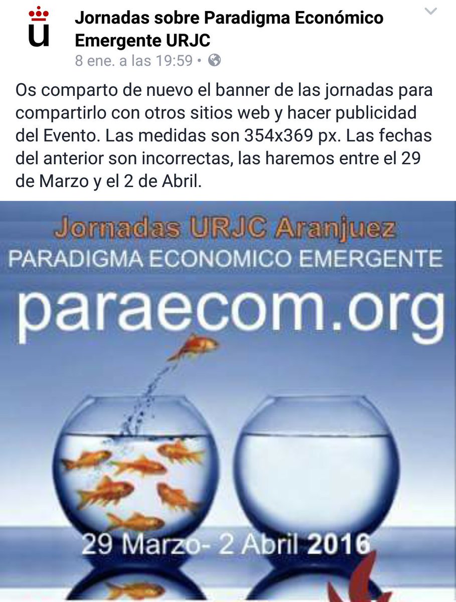 JornadasU's tweet photo. No os olvidéis de visitar nuestra página en facebook y de darle a "me gusta". Estaréis al día de nuestras noticias!! https://t.co/WQJdjTMvlc