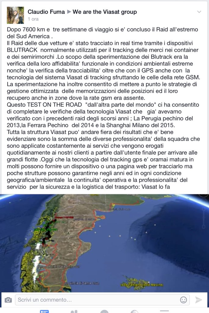 PedrosTrips's tweet photo. Tracking (7600km) Raid #SudAmerica
https://t.co/34MubMYy9l
Tecnologia #Viasat #BluTrack:
https://t.co/Jwl5j3Bd0W https://t.co/A7bseMHUFa
