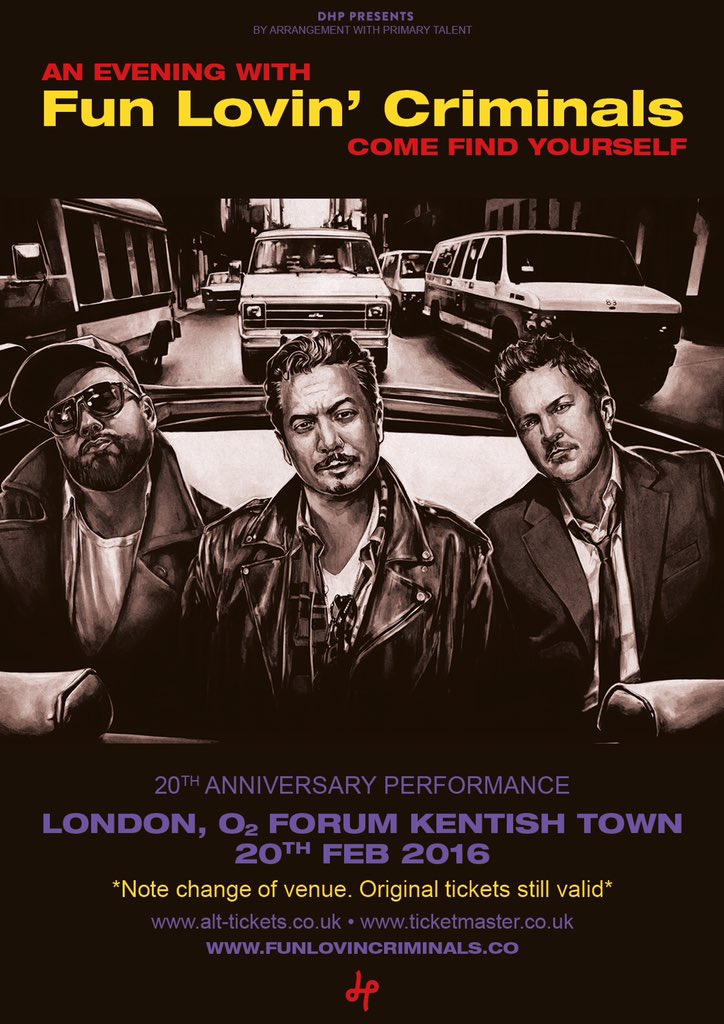 VENUE CHANGE - LONDON, February 20, 2016 <a href="/O2ForumKTown/">O2 Forum Kentish Town</a> #LoveYaBack #CFY20