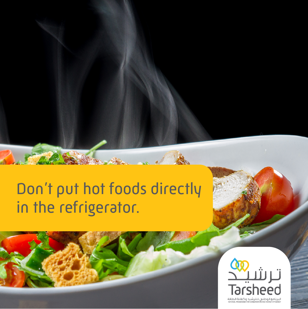 ترشيد قطر on Twitter "Don't put hot food in the refrigerator, the
