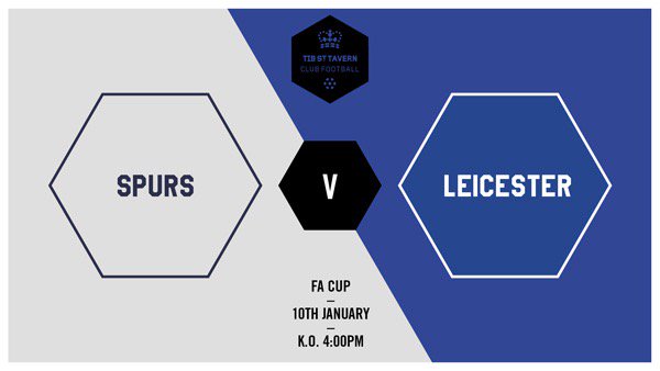 TibStreetTavern's tweet image. More FA cup action this Sunday Spurs v Leicester. 4pm watch the game live on our new tellys #betterviewing