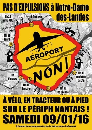 Aujourd'hui, nous sommes mobilisé-e-s à Paris et Nantes en soutien aux occupants historiques de la ZAD de #NDDL