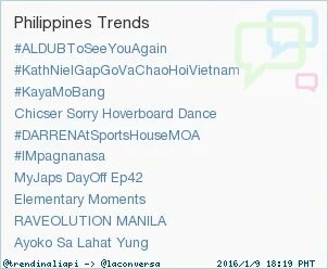 elle911reyes's tweet photo. So fun sa #KayaMoBang ! 
Nag trend na po 3rd spot. @ryanbang 
@annemiraballes https://t.co/wXERnXuzGO
