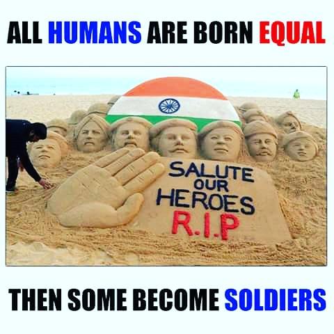Buntyvvj's tweet photo. A big salute to Hero's of our Nation .. My Deep
condolence to their families.. #RIPMartyr
# Amar_Jawan
# Jai_Hind https://t.co/ghEe5rQ2TE