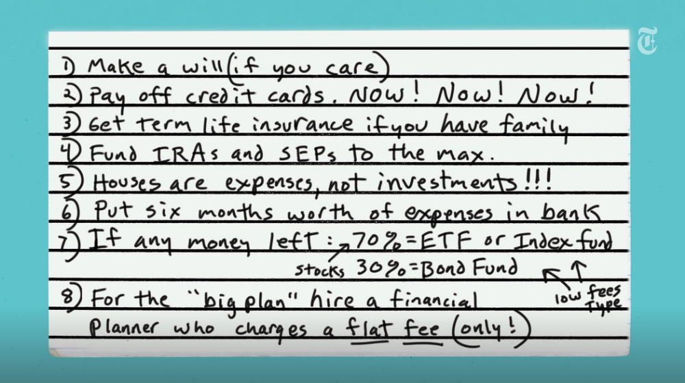 nytimes's tweet photo. We asked financial experts to squeeze their best advice onto a single index card https://t.co/ucevOGzcVF https://t.co/nbtwWEXY3d