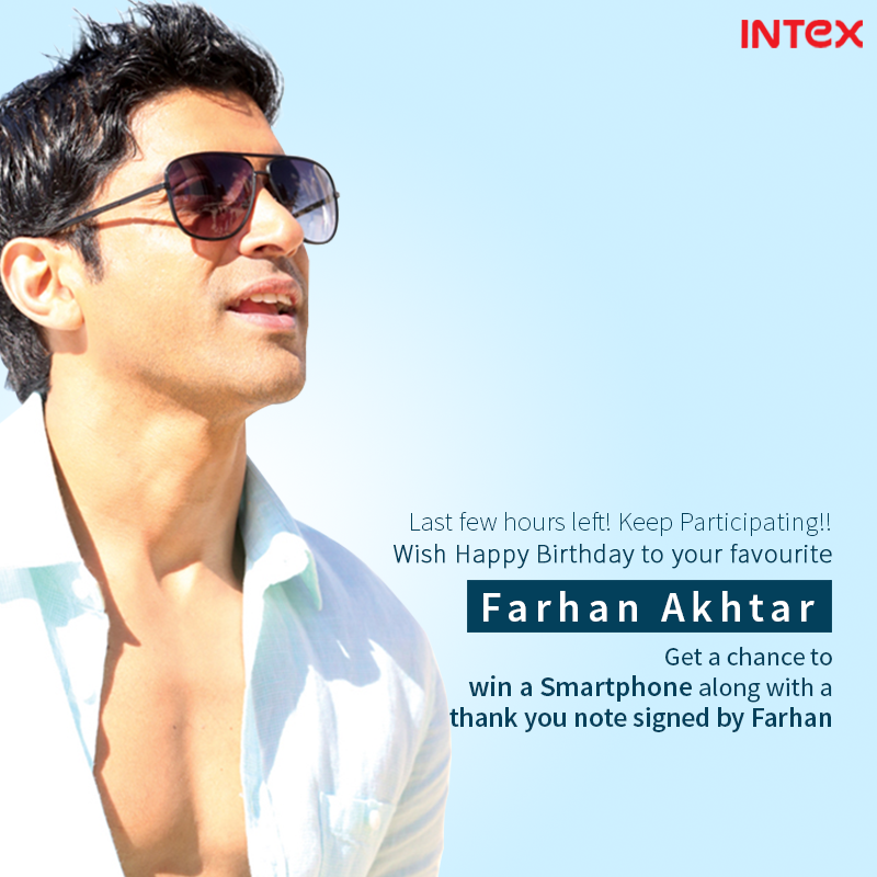 IntexBrand's tweet photo. Last few hours left! Keep Participating!! Wish Happy Birthday to your favourite @FarOutAkhtar. #HBDFarhan https://t.co/JkDd6RvFBm