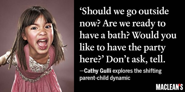 Who's the boss? (Spoiler alert: It's not mom or dad.) ow.ly/WPzba #Parenting